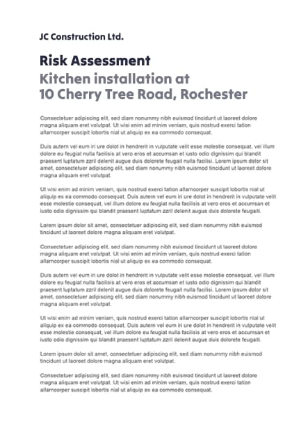 Anyrisks Risk Assessment document